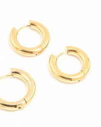 Lovisa - Waterproof Gold Plated Stainless Steel Thick Earrings 3-Pack