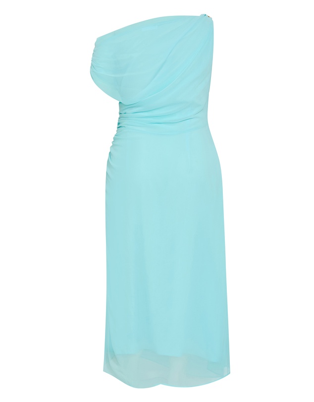City Chic - Plus size Vivid Shoulder Detail Maxi Dress - aqua