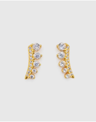 Izoa - Lina Crystal Stud Earring