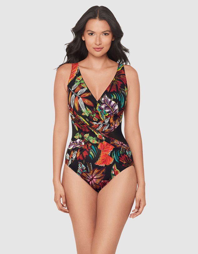 Miraclesuit Swimwear  - Pluma Orla Crossover Draped Shaping Swimsuit