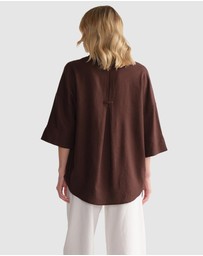 Decjuba - D-Luxe Linen Blend 3/4 Shirt
