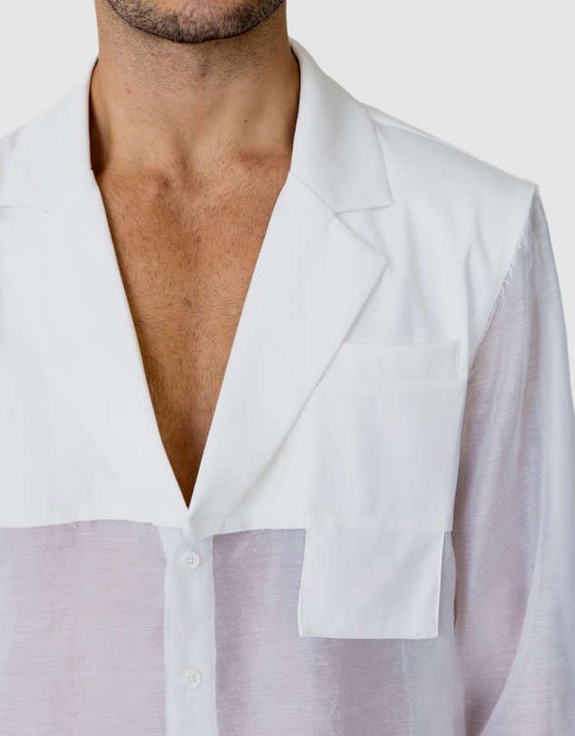 Justin Cassin - Isaiah Collared Sheer Shirt