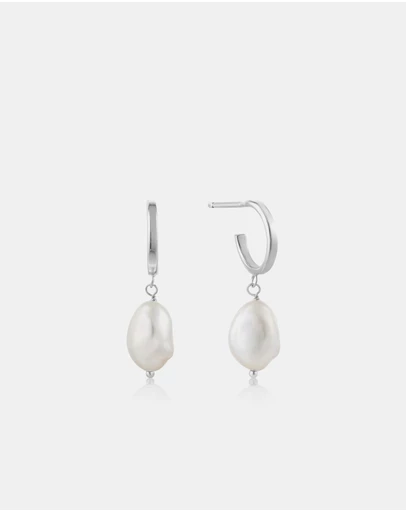 Ania Haie - Pearl Mini Hoop Earrings