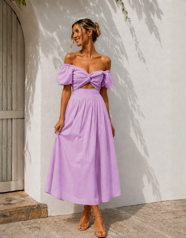 Esther & Co - Anvika Dress - Lilac