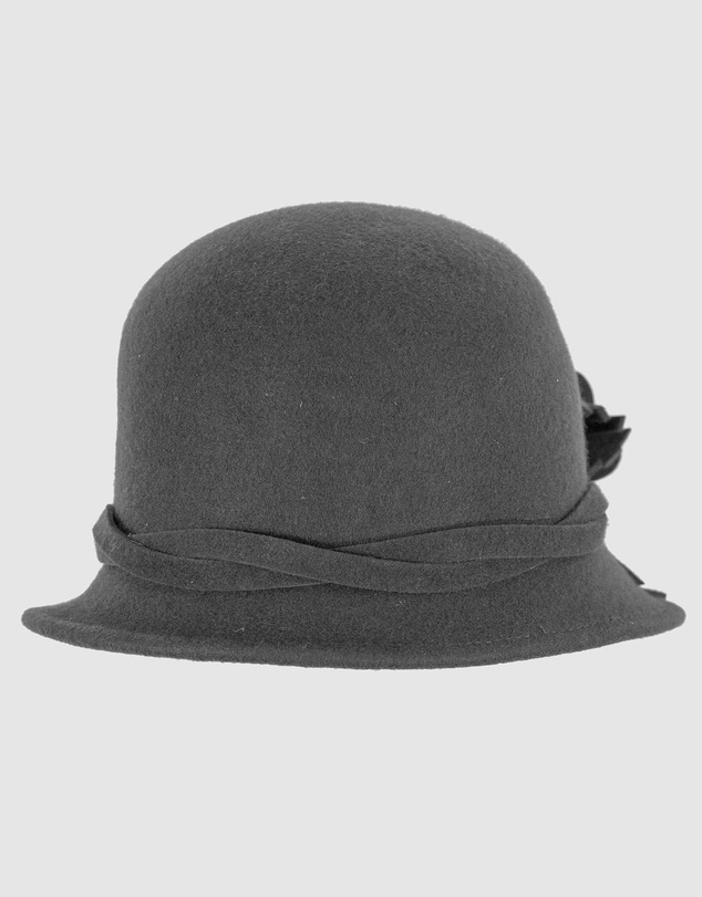 Max Alexander - Winter Felt Black Cloche Hat
