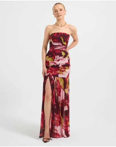 Pasduchas - Faye Strapless Maxi Blur Dress