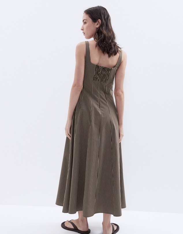 UNISON - Stripe Balconette Midi Dress