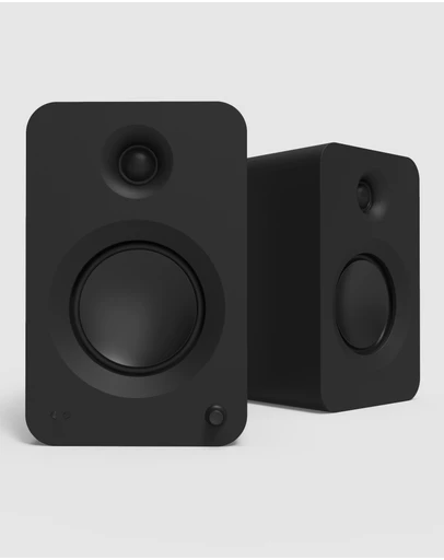 iWorld - Kanto REN 200W Powered Bookshelf Speakers with HDMI ARC, USB-C, and Bluetooth 5.3 - Matte Black, Pair
