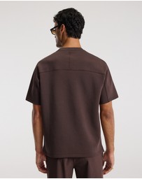 Calibre - Relaxed Fit Logo Sweat T-shirt Mocha