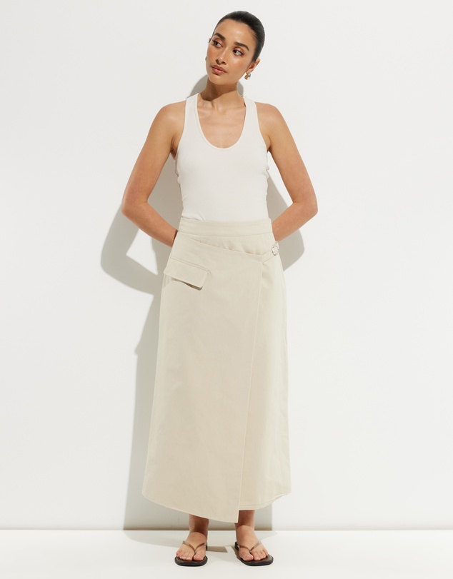 Calli - Tara Midi Twill Skirt