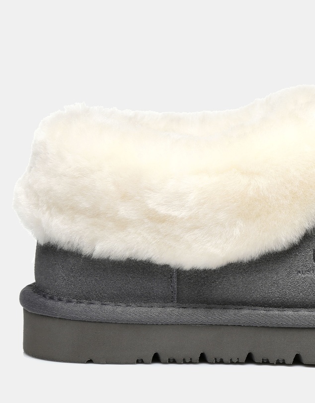 EVERAU - Australian Shepherd Ugg Homey Slipper Cow Leather Upper House Shoes