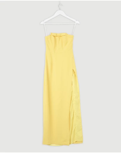 Revibe - Repaired BY JOHNNY. Cassandra Slice Strapless Midi Dress - AU 6