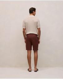 Trenery - Cotton Twill Chino Short in Espresso