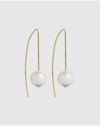 Najo - The Cove Yellow Gold Pearl Earring
