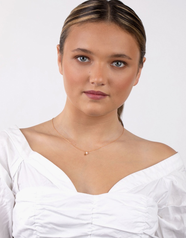 Lovisa - Gold Plated Sterling Silver Freshwater Pearl Cupchain Necklace