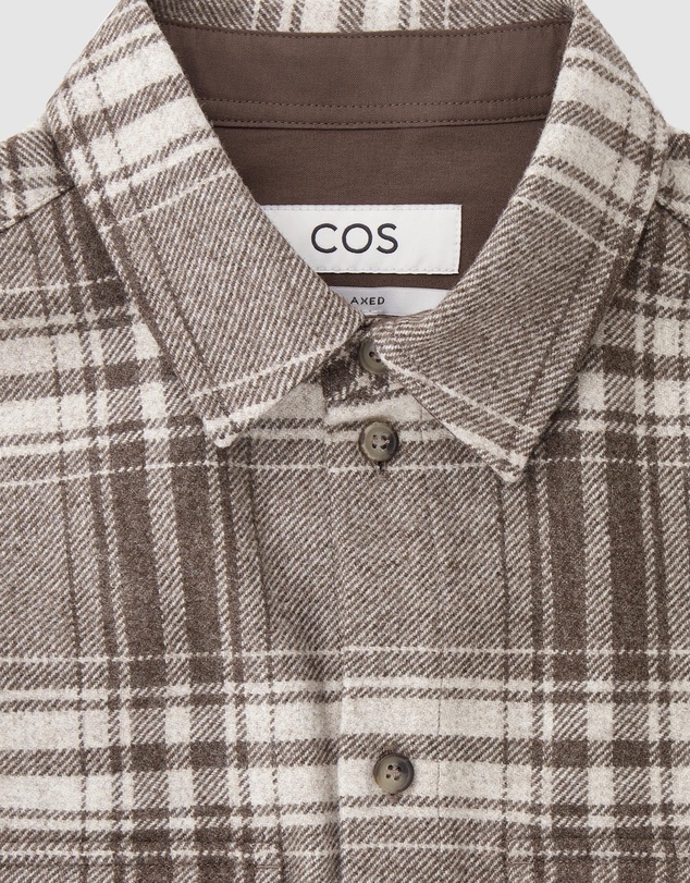 COS - Checked Wool-Flannel Overshirt