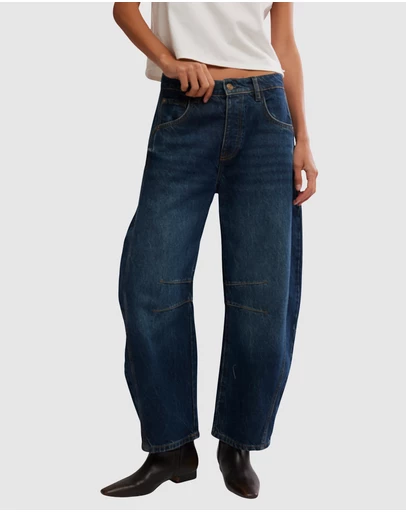 Free People - Good Luck Mid Rise Barrel Jeans