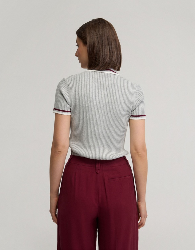Oxford - Pascale Rib Polo Top