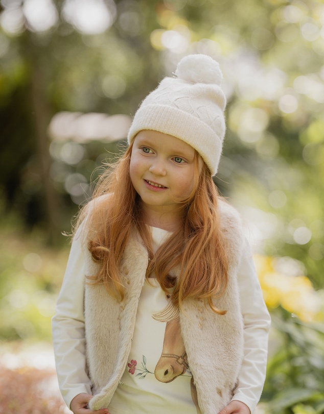 Bebe by Minihaha - Winnie Emb. Faux Fur Vest 3-7 Yrs