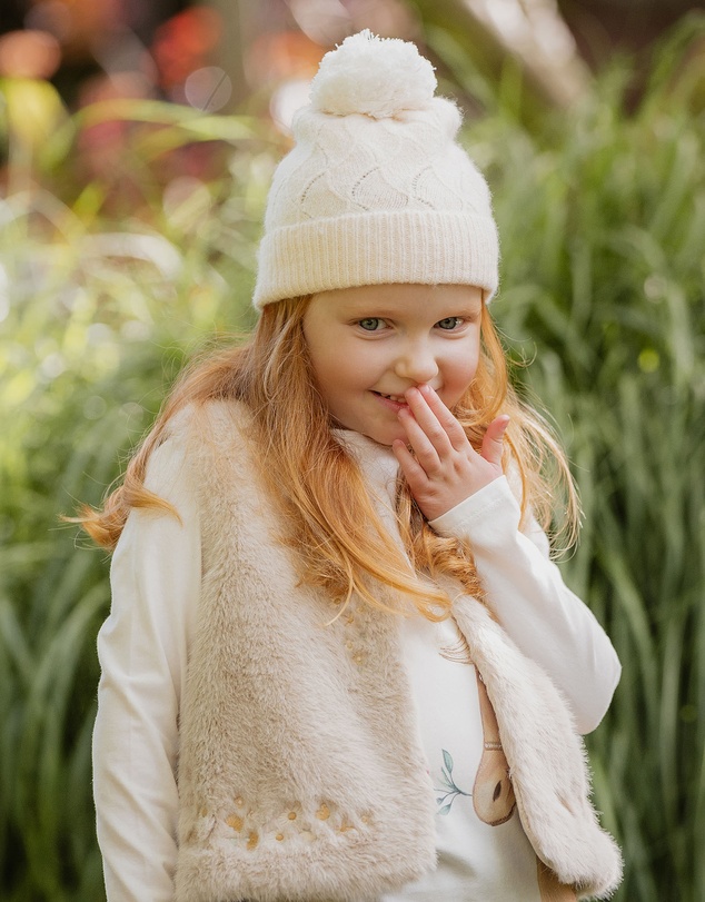Bebe by Minihaha - Winnie Emb. Faux Fur Vest 3-7 Yrs