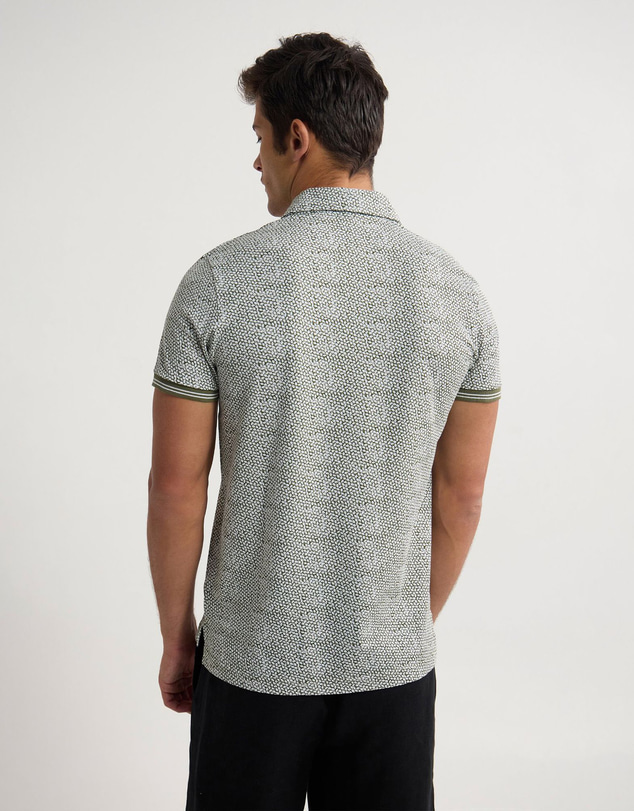 Oxford - Milo Print Jersey Polo With Pocket