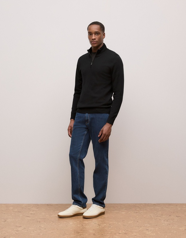 Trenery - Cotton Jersey Crew T-shirt in Black