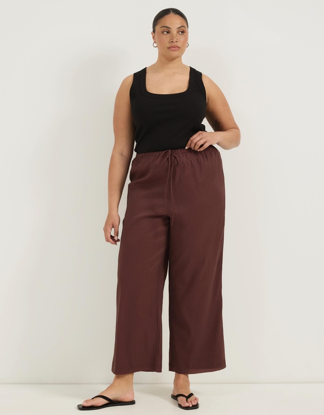 Atmos&Here Curvy - Hailey Relaxed Drawcord Organza Pants