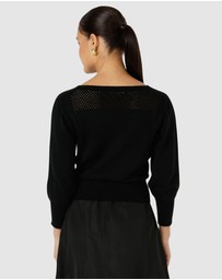 SACHA DRAKE - Chloe 3/4 Sleeve Knit Top