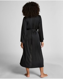 Hunkemoller - Long Satin Pinstripe Kimono
