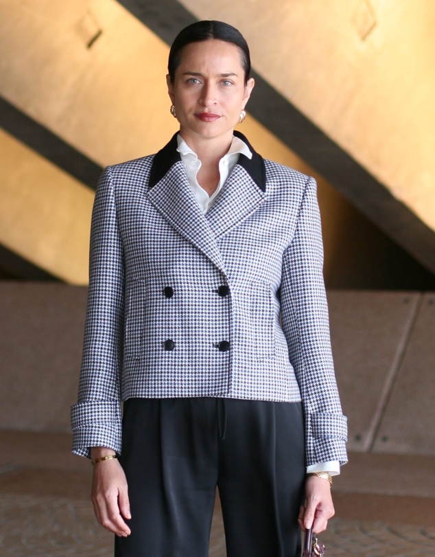 SABA - Prudence Wool Check Peacoat