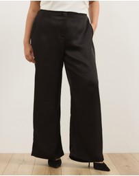 Atmos&Here Curvy - Safffy Satin Pants