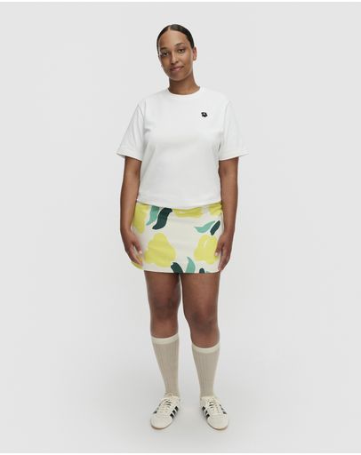 off white, yellow, green