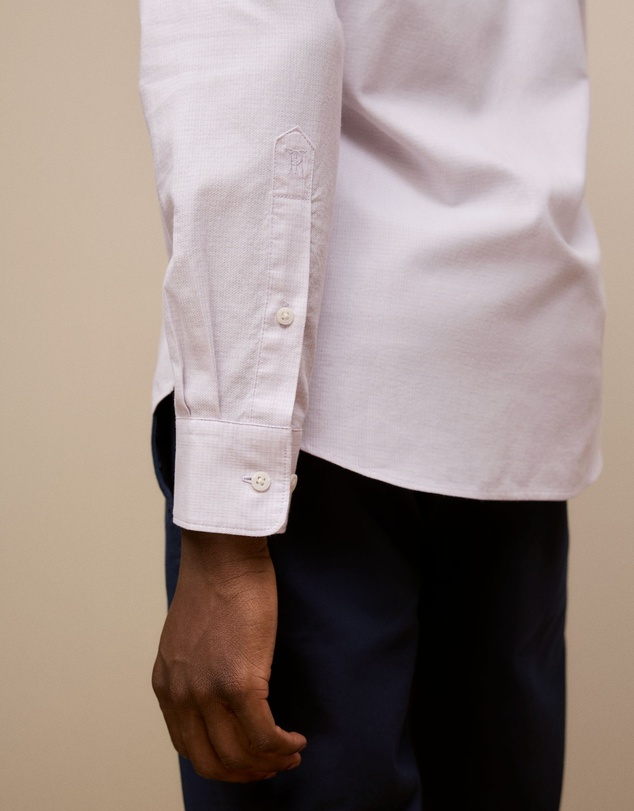 Trenery - Tailored Fit Puppytooth Check Shirt in Orchid