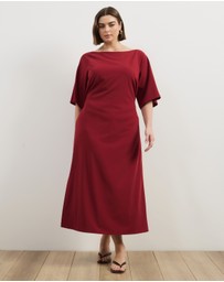 Atmos&Here Curvy - Aroha Boat Neck Maxi Dress