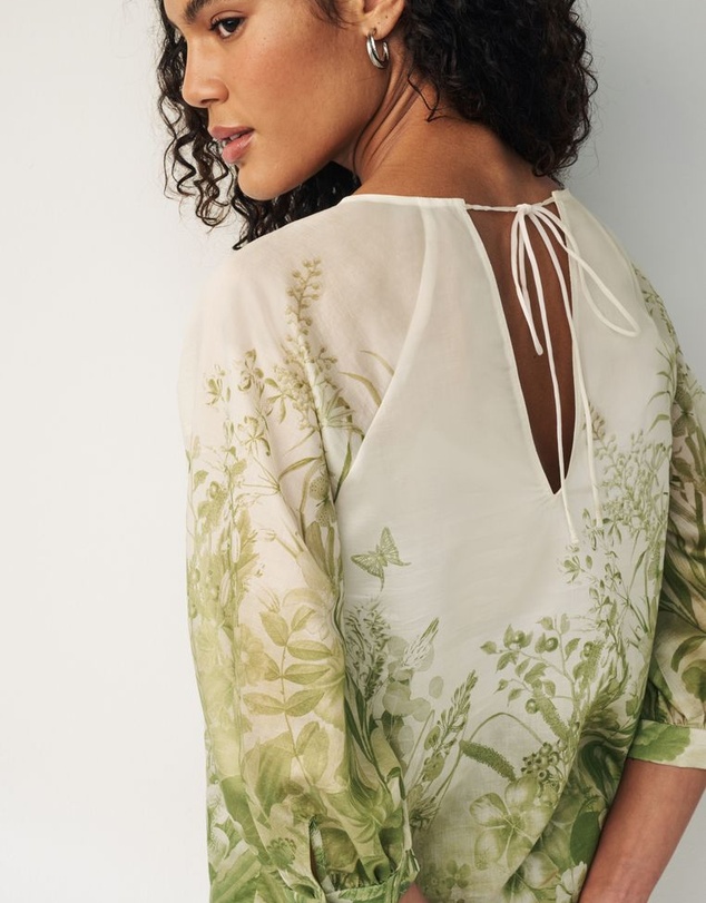 NEXT - Sheer Puff Sleeve Blouse