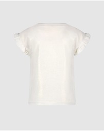 Like FLO - Metallic Ruffle Sleeve Tee - Kids-Teens