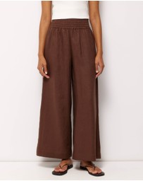 AERE - Tori Cropped Linen Pants