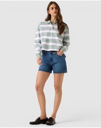 GUESS Jeans - GUESS JEANS Oversized Cropped Polo Shirt