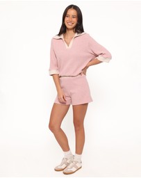 Petal & Pup - Greta Knitted Short Set - Pink