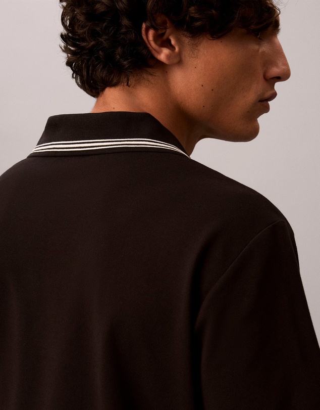 Calvin Klein Jeans - Open Collar Pique Graphic Polo