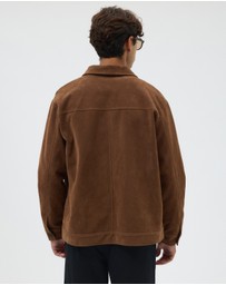 AERE - Suede Look Harrington Jacket