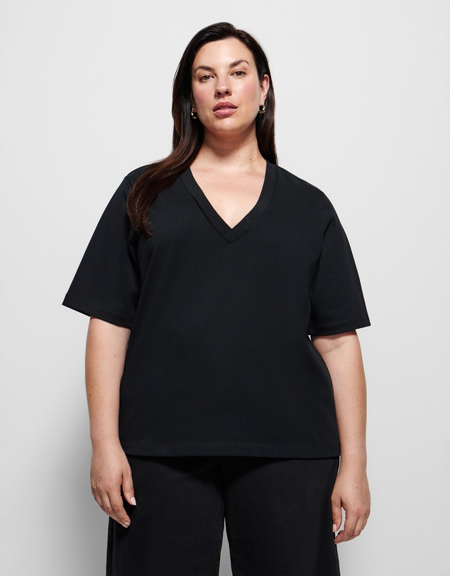 Commonry - Cotton V Neck T Shirt