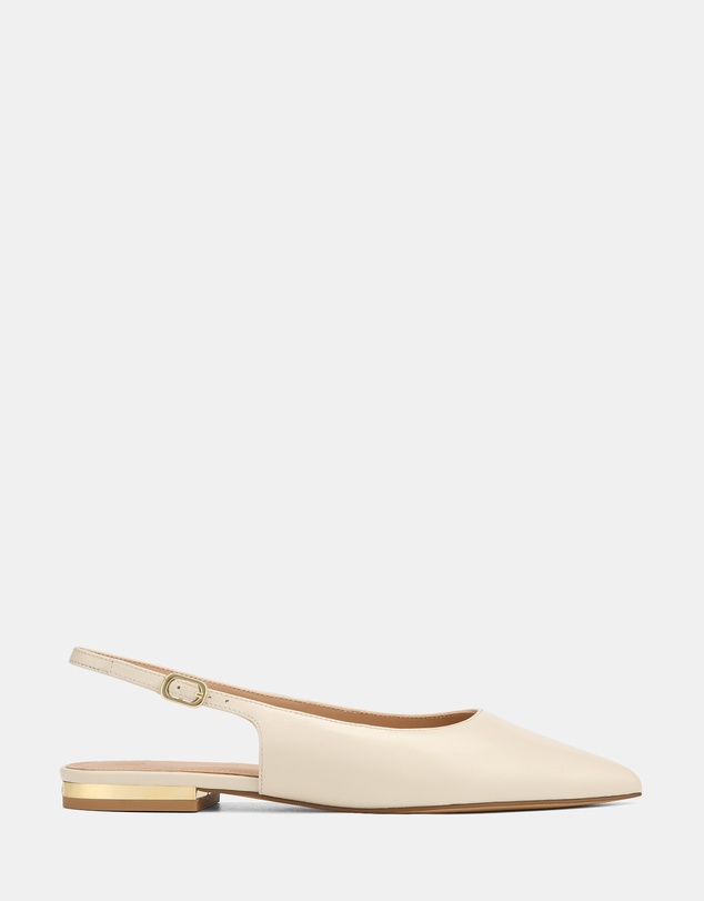 Wittner - Mary Hi Shine Leather Flat Slingbacks
