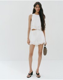 M.N.G - Embroidered Broderie Anglaise Top