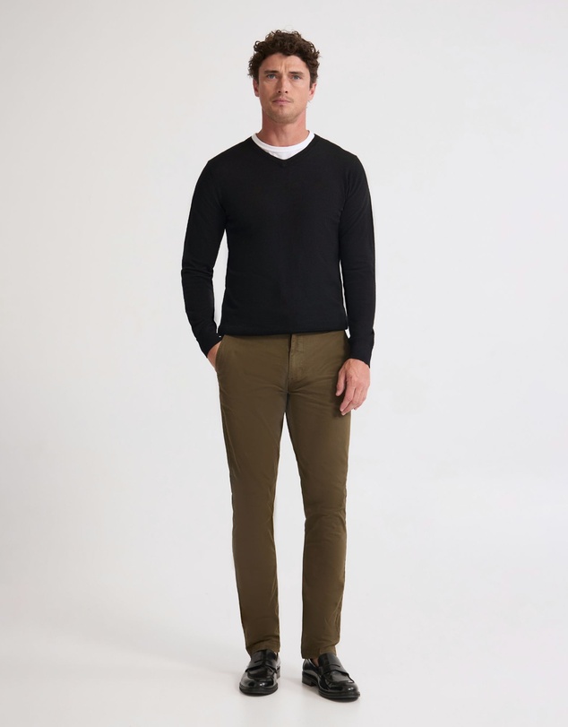 Oxford - Basic V-Neck Pure Wool Pullover