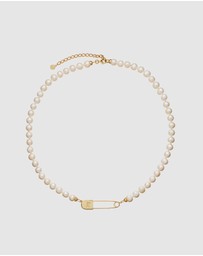 Karen Walker - Runaway Safety Pin and Pearls Necklace