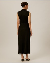 Tussah - Sleeveless Jersey Button Up Dress