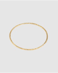 Elli Jewelry - Bracelet Bangle Basic Hammered in 925 Sterling Silver Gold Plated