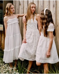 Bardot Junior - Estie Broderie Midi Dress - Kids-Teens