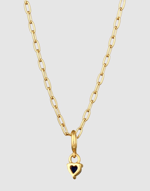 Elli Jewelry - Necklace Heart Sapphire 925 Sterling Silver